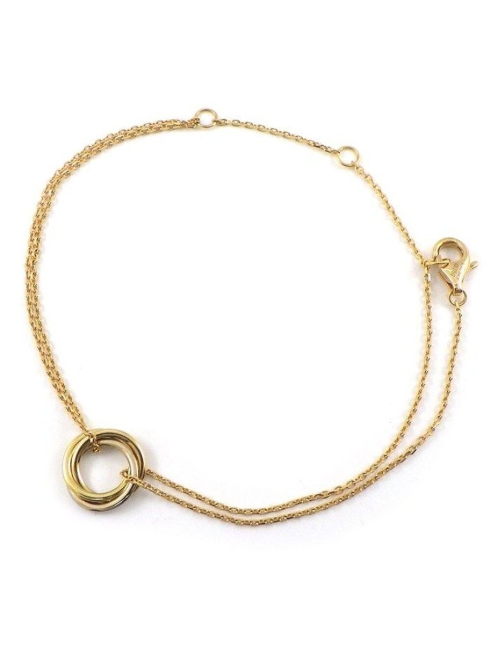 Cartier Bracelet Trinity Circle Double Chain Three Colors 18k Pink Gold 18k